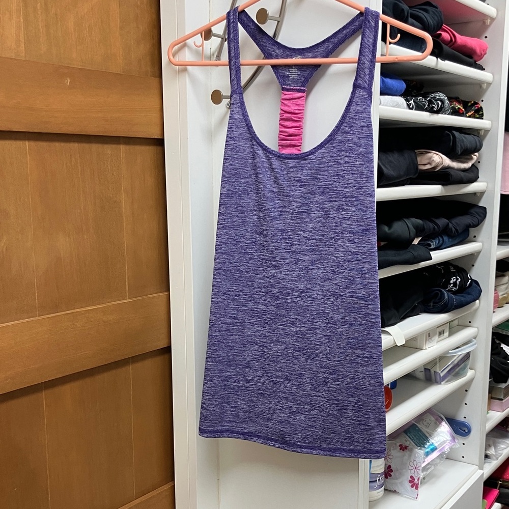 Avia Heathered Purple Racerback Tank Top